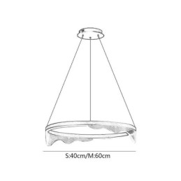 Nordic Aluminium Hanglamp Gouden Golf Ripple Hanglamp