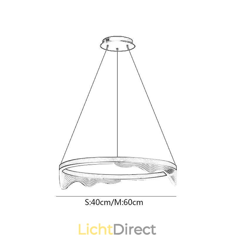 Nordic Aluminium Hanglamp Gouden Golf Ripple Hanglamp
