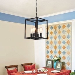 Moderne eenvoudige hanglamp ijzeren kooi hanglamp