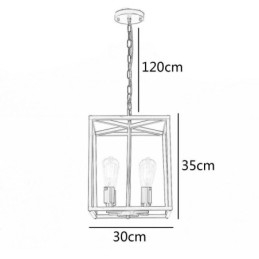 Moderne eenvoudige hanglamp ijzeren kooi hanglamp