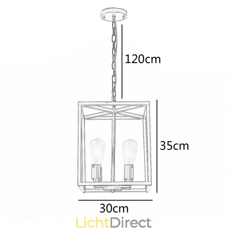 Moderne eenvoudige hanglamp ijzeren kooi hanglamp
