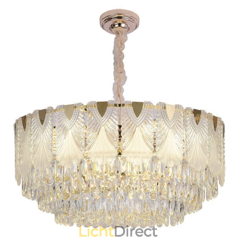 Kristallen hanglamp kant ronde plafondverlichtingsarmatuur