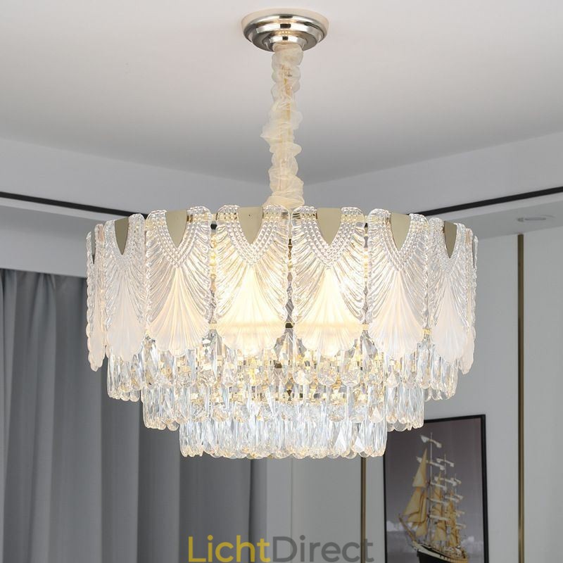 Kristallen hanglamp kant ronde plafondverlichtingsarmatuur