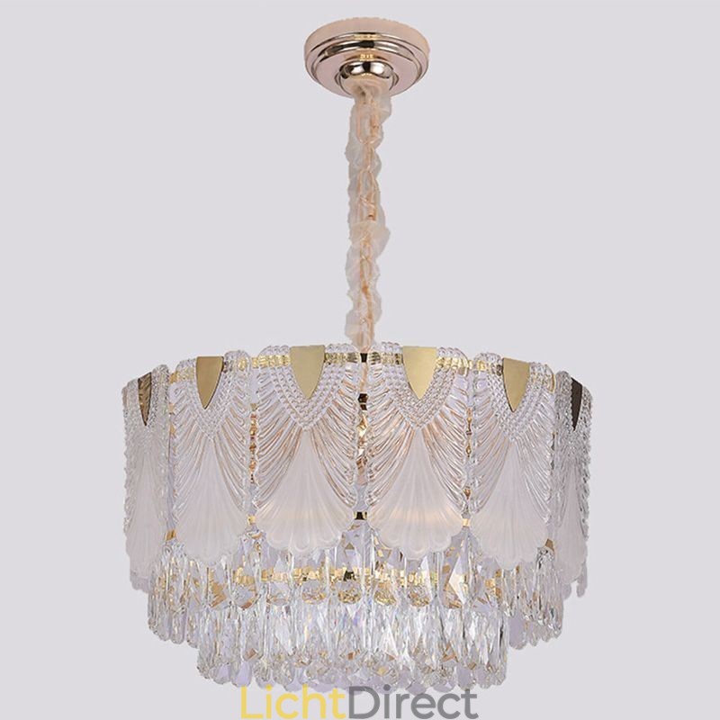 Kristallen hanglamp kant ronde plafondverlichtingsarmatuur