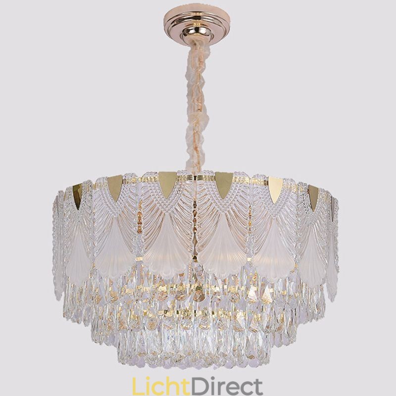 Kristallen hanglamp kant ronde plafondverlichtingsarmatuur