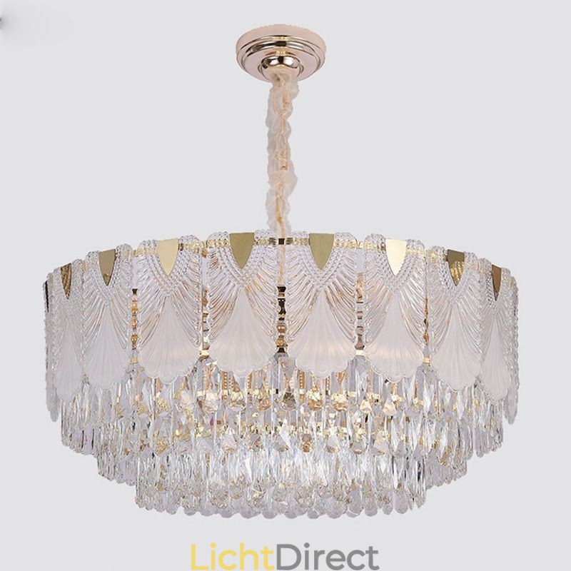 Kristallen hanglamp kant ronde plafondverlichtingsarmatuur