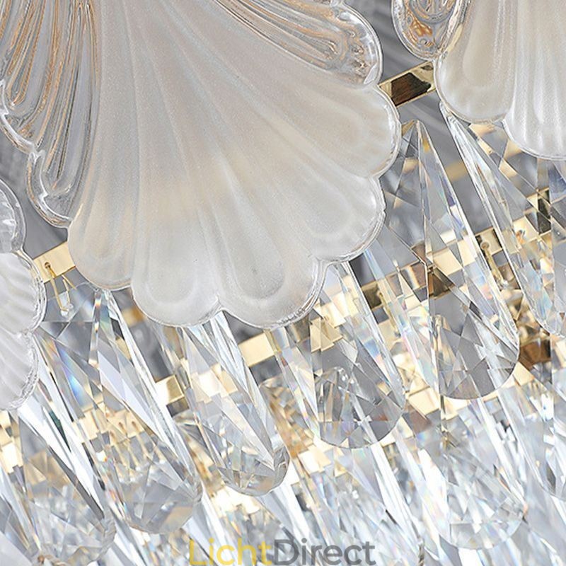 Kristallen hanglamp kant ronde plafondverlichtingsarmatuur