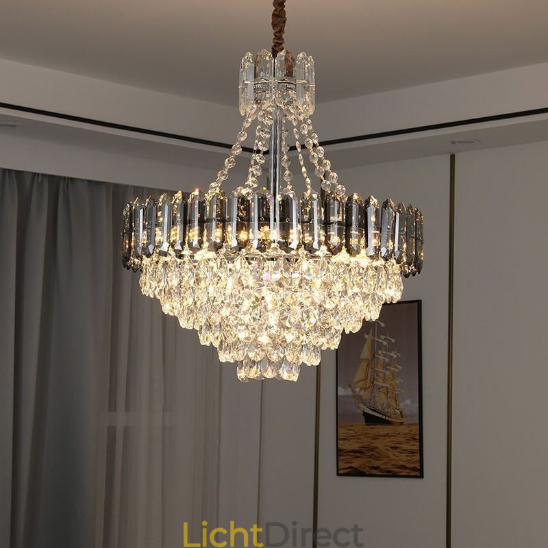 Kristallen hanglamp kegelvormige hangende verlichtingsarmatuur