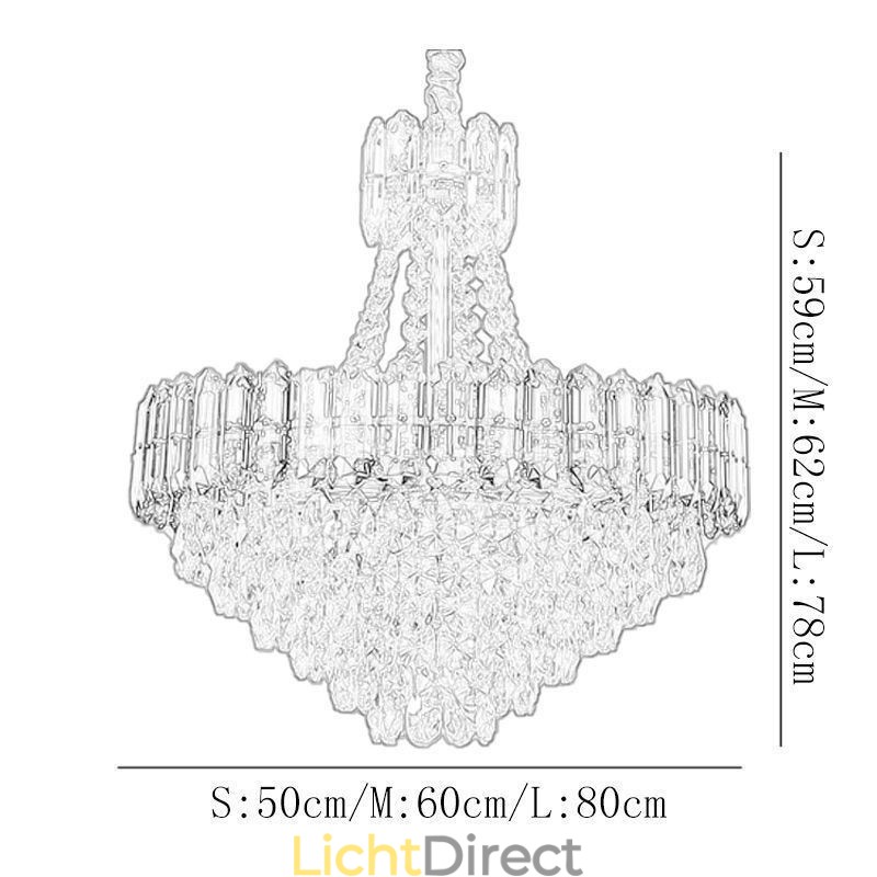 Kristallen hanglamp kegelvormige hangende verlichtingsarmatuur