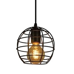 Globe-vormige Europese stijl vintage kroonluchter voor zwarte hanglamp