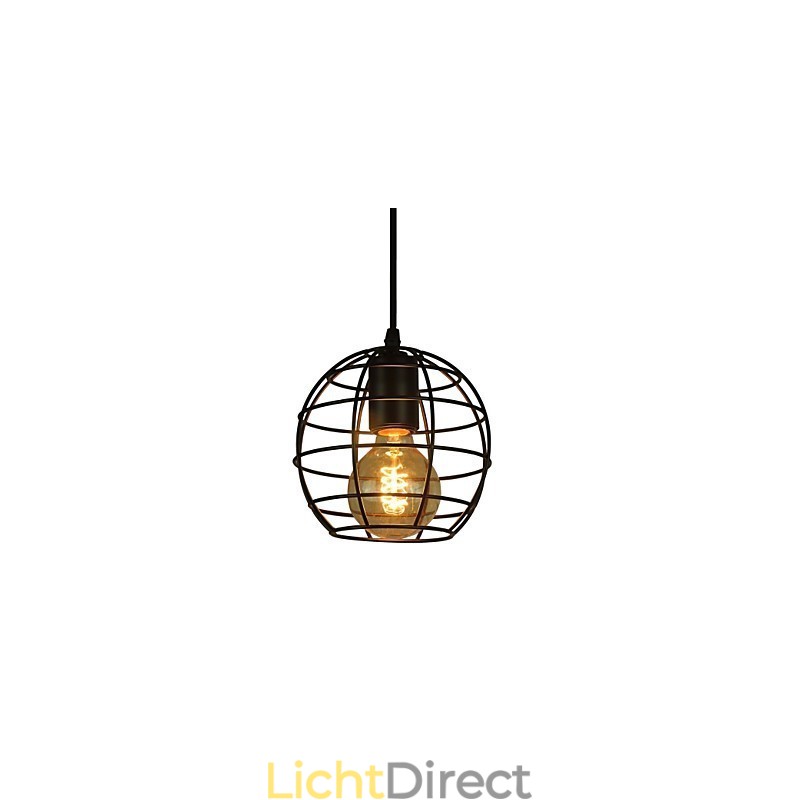 Globe-vormige Europese stijl vintage kroonluchter voor zwarte hanglamp