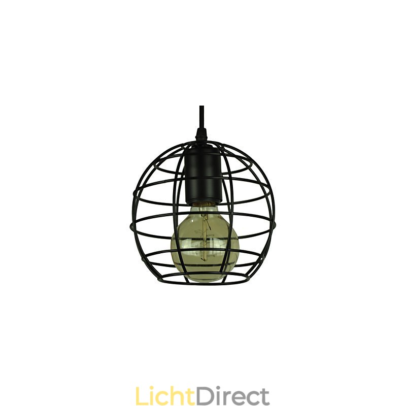 Globe-vormige Europese stijl vintage kroonluchter voor zwarte hanglamp