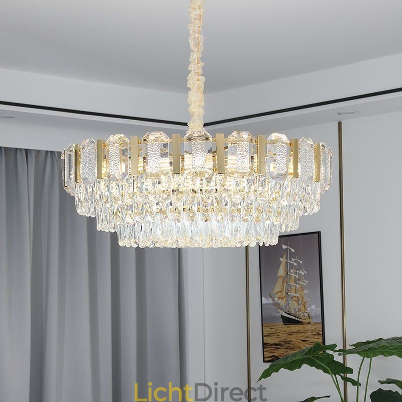 Kristallen hanglamp ronde plafondlamp