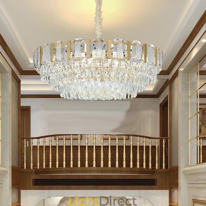 Kristallen hanglamp ronde plafondlamp