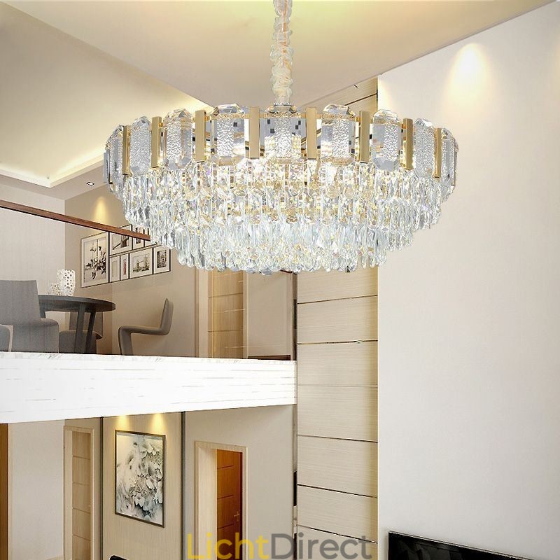 Kristallen hanglamp ronde plafondlamp
