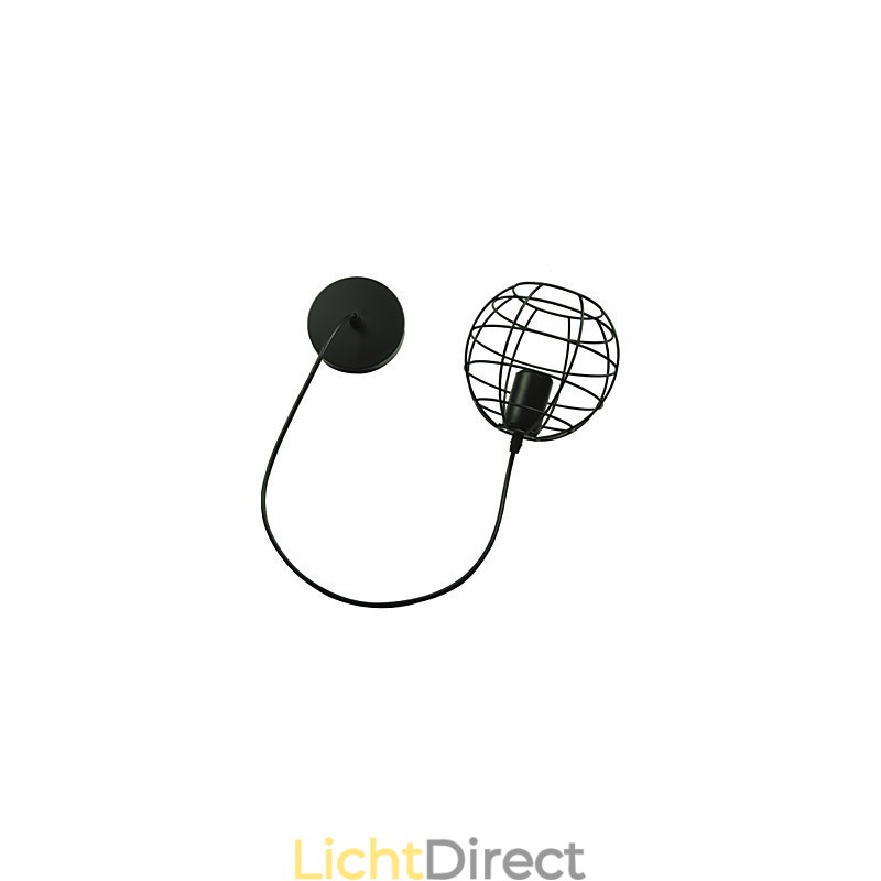 Globe-vormige Europese stijl vintage kroonluchter voor zwarte hanglamp