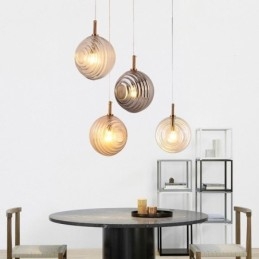 Glazen hanglamp creatieve decoratieve glazen bol loft