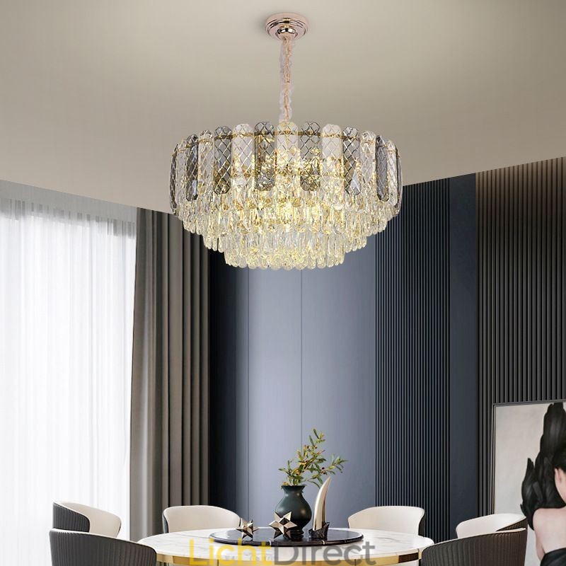 Europese hanglamp kristal ronde plafondlamp