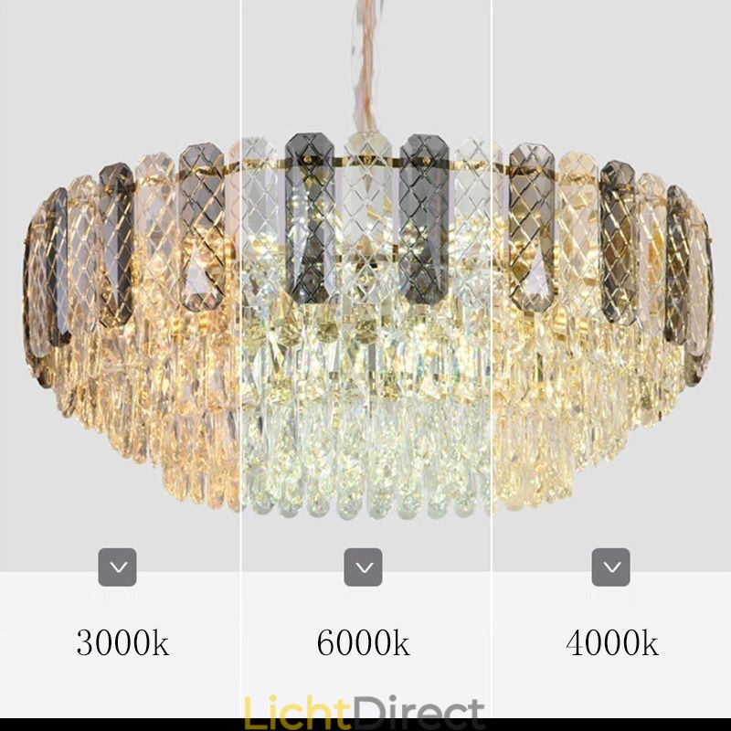 Europese hanglamp kristal ronde plafondlamp
