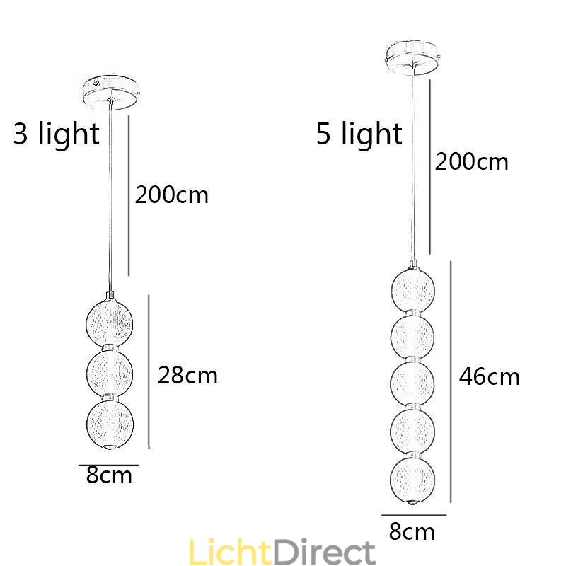 Hanglamp Acryl Kralen Decoratieve Verlichting