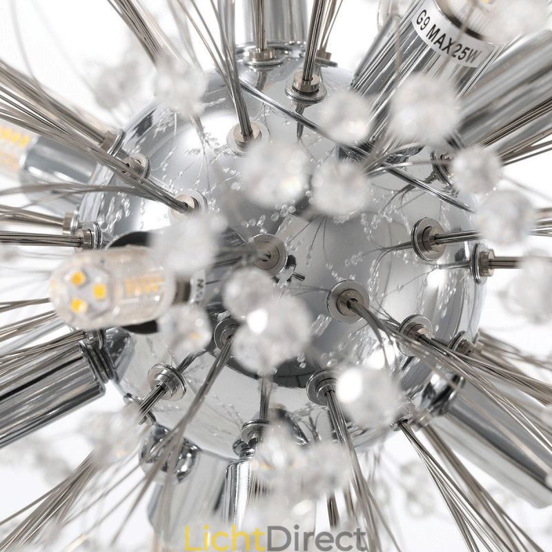 Vuurwerk kroonluchter 8 lampen paardenbloem hanglamp