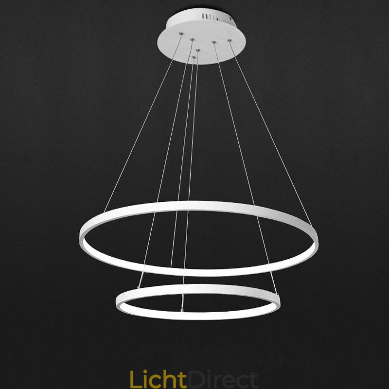 Moderne eenvoudige hanglamp van aluminium met dubbele ring