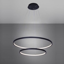 Moderne eenvoudige hanglamp van aluminium met dubbele ring