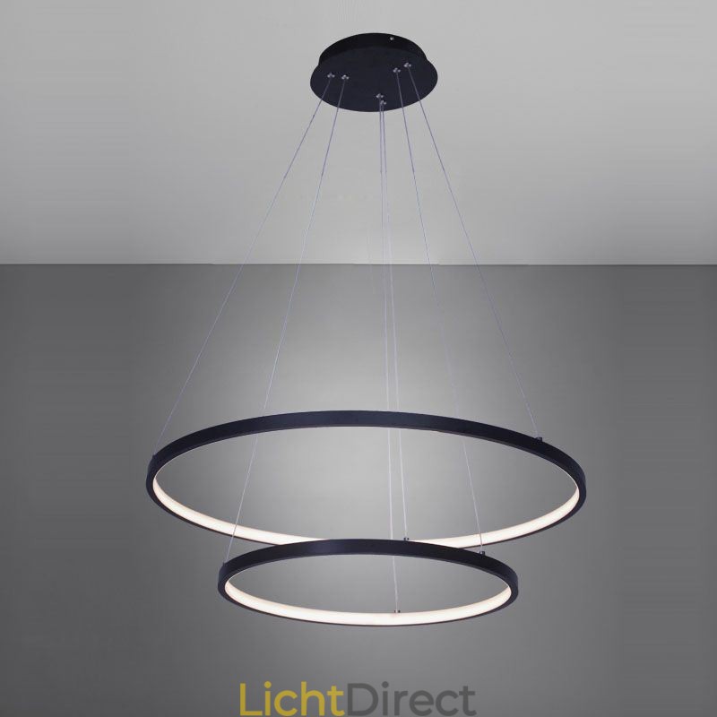 Moderne eenvoudige hanglamp van aluminium met dubbele ring