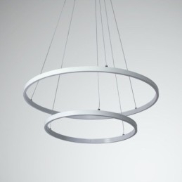 Moderne eenvoudige hanglamp van aluminium met dubbele ring