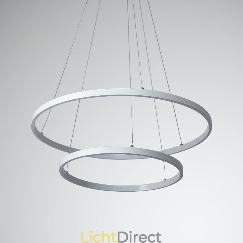 Moderne eenvoudige hanglamp van aluminium met dubbele ring