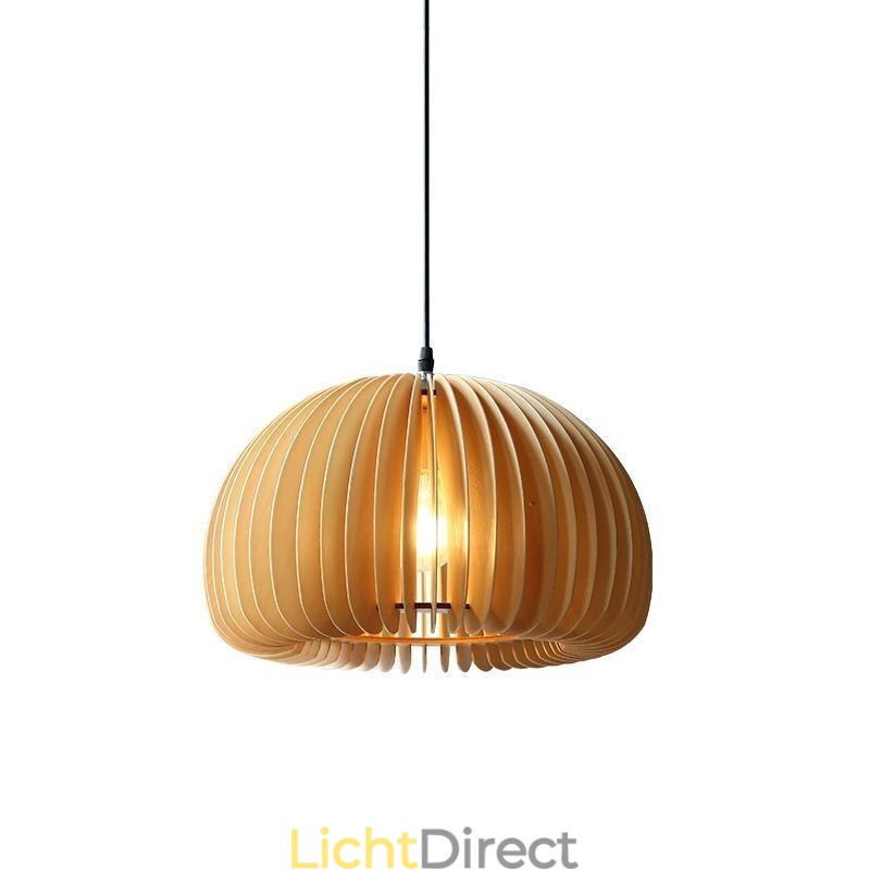 Retro Stijl Hanglamp Lindehouten Pompoen Hanglamp
