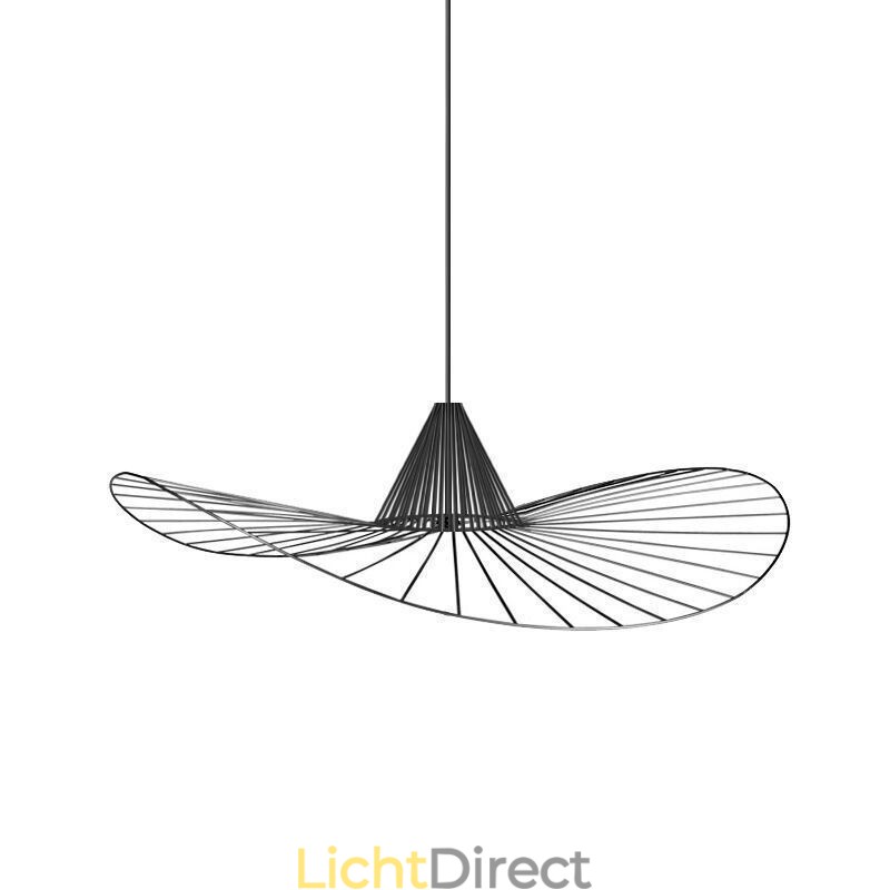 IJzeren hanglamp Eenvoudige strohoedlamp 1 licht