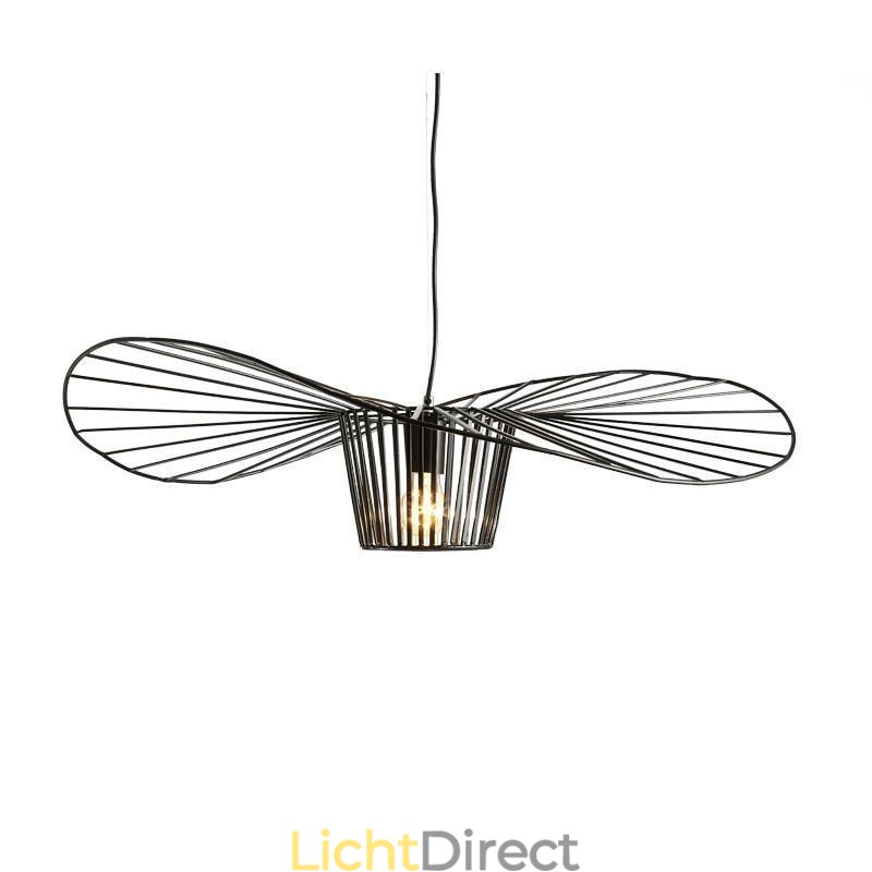 IJzeren hanglamp strohoedlamp 1 licht