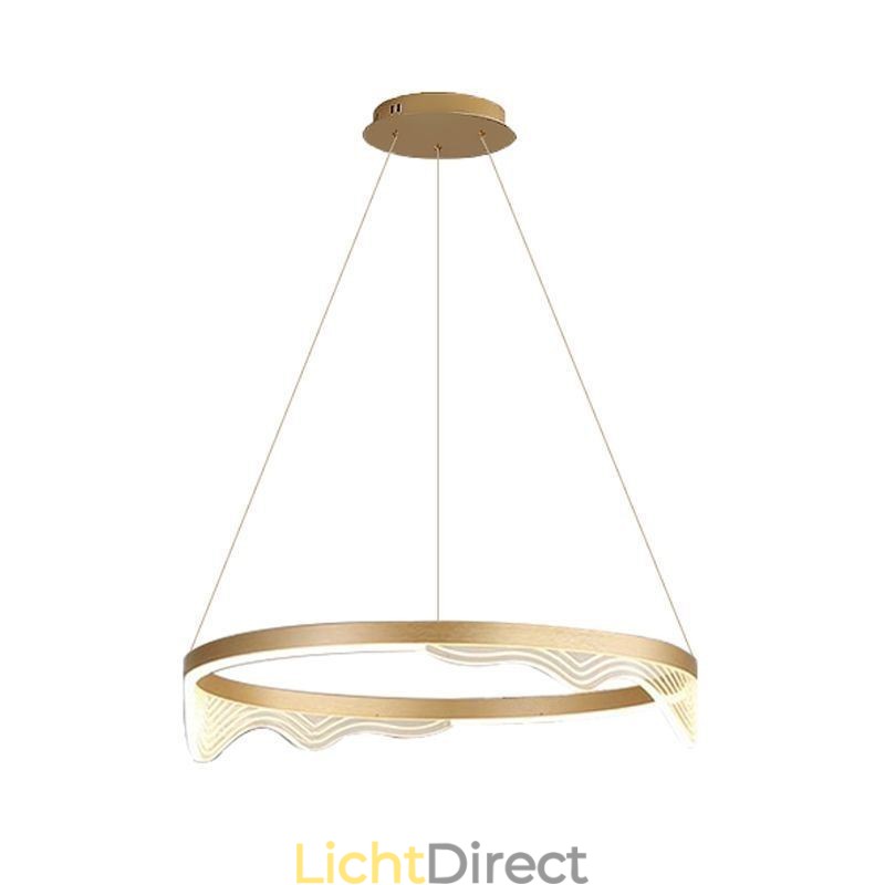 Nordic Aluminium Hanglamp Gouden Golf Ripple Hanglamp