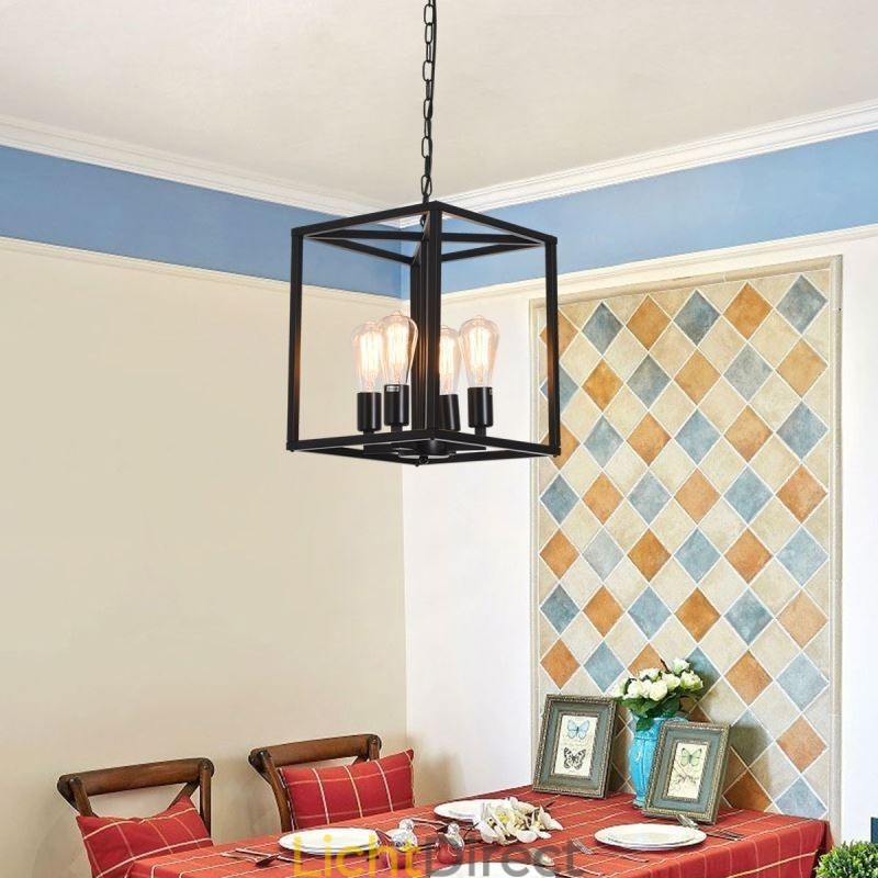 Moderne eenvoudige hanglamp ijzeren kooi hanglamp
