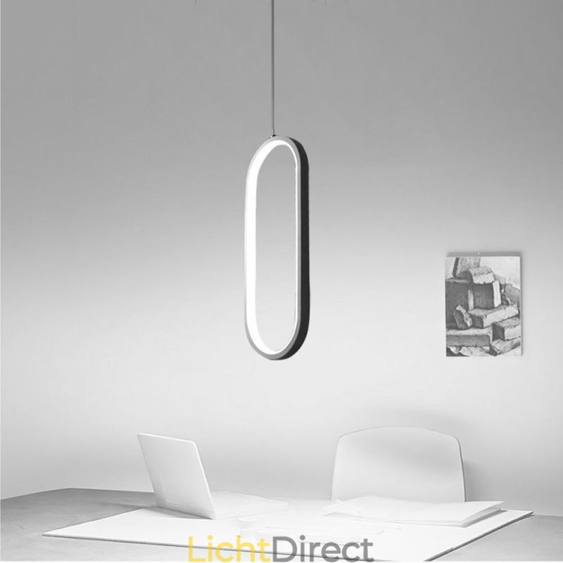 Ovale hanglamp, decoratieve lamp van acryl