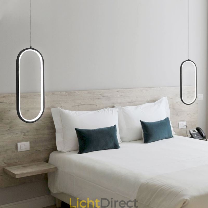 Ovale hanglamp, decoratieve lamp van acryl