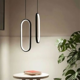 Ovale hanglamp, decoratieve lamp van acryl