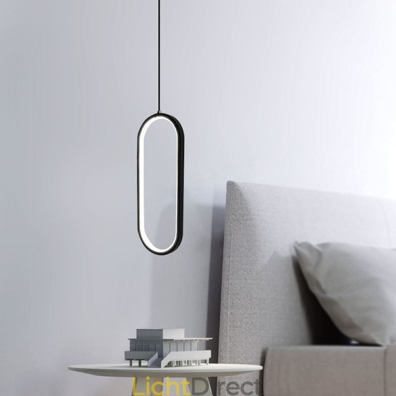 Ovale hanglamp, decoratieve lamp van acryl