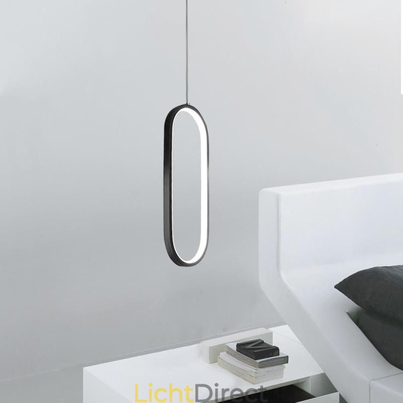 Ovale hanglamp, decoratieve lamp van acryl