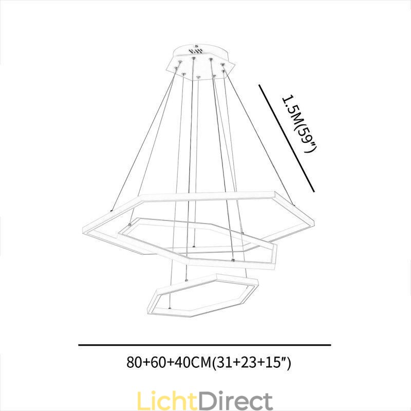 Moderne zeshoekige hanglamp hanglamp