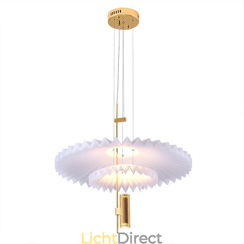 Moderne geplooide hanglamp, decoratieve verlichting van acryl