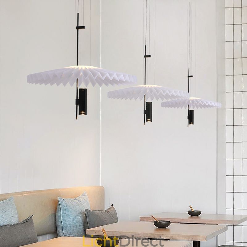 Moderne geplooide hanglamp, decoratieve verlichting van acryl