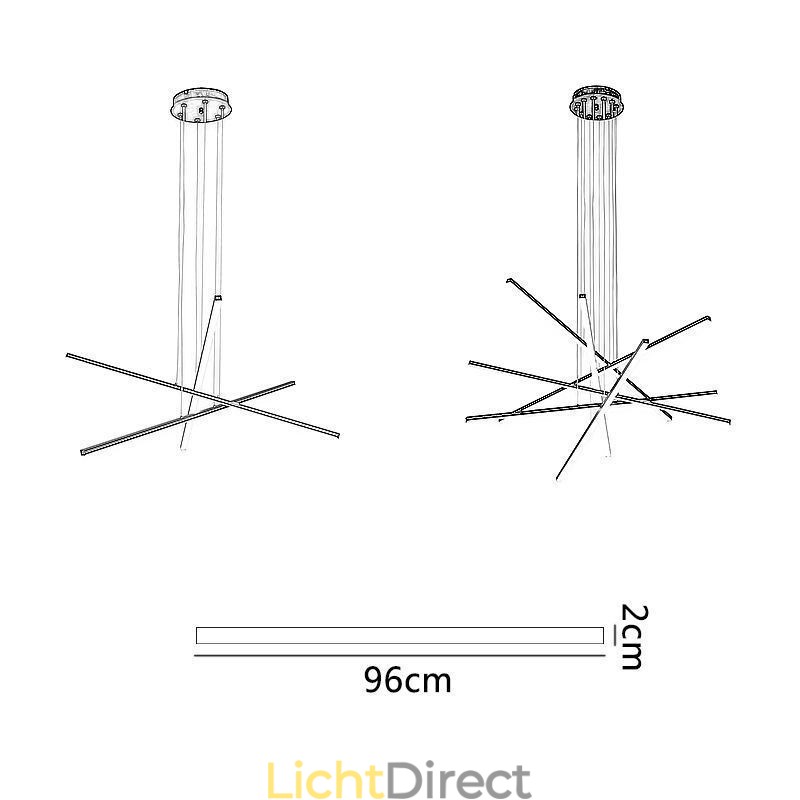 Lineaire hanglamp decoratieve verlichtingsarmatuur