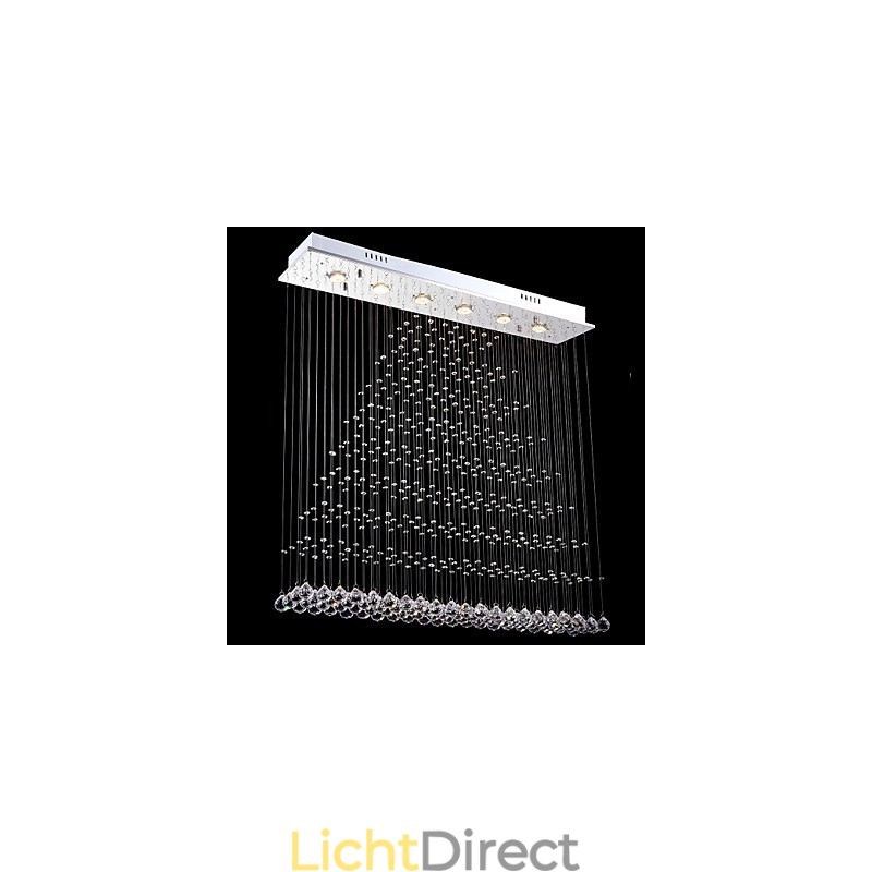 Rechthoekige kristallen hanglamp plafond kroonluchter verlichting lampen armaturen