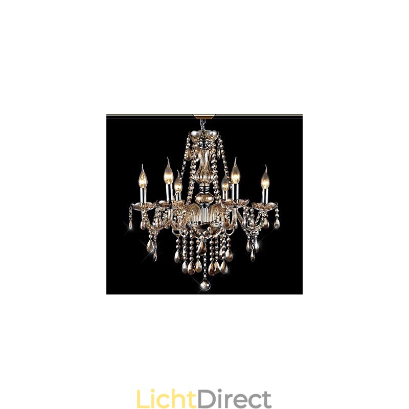 Moderne eigentijdse traditionele klassieke vintage kristal gegalvaniseerde glazen kroonluchter