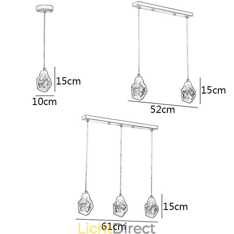 Mini Eenvoudige Kristallen Bollamp Hanglamp Plafondlamp