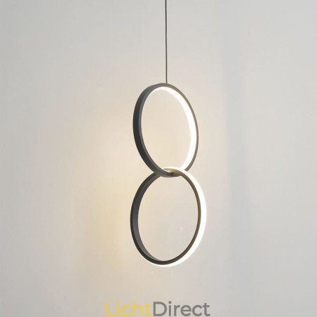 Minimalistische dubbele ring hanglamp
