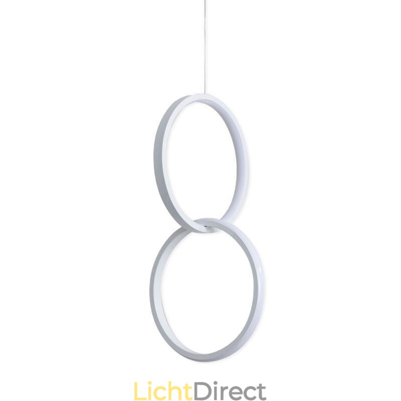 Minimalistische dubbele ring hanglamp