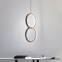 Minimalistische dubbele ring hanglamp